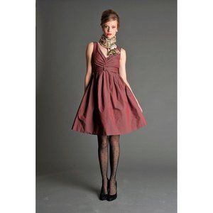 Banana Republic Womens Fit & Flare Dress Mad Men S/858864-00 Burgundy Size 6